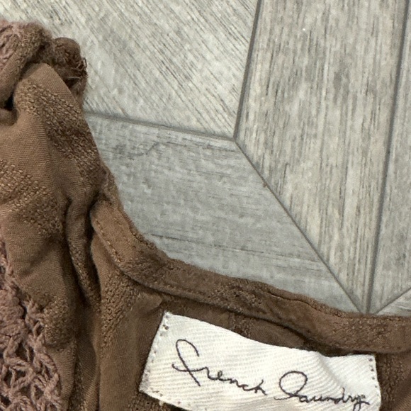 French Laundry Taupe Blouse with Lace Detail - Picture 10 of 13